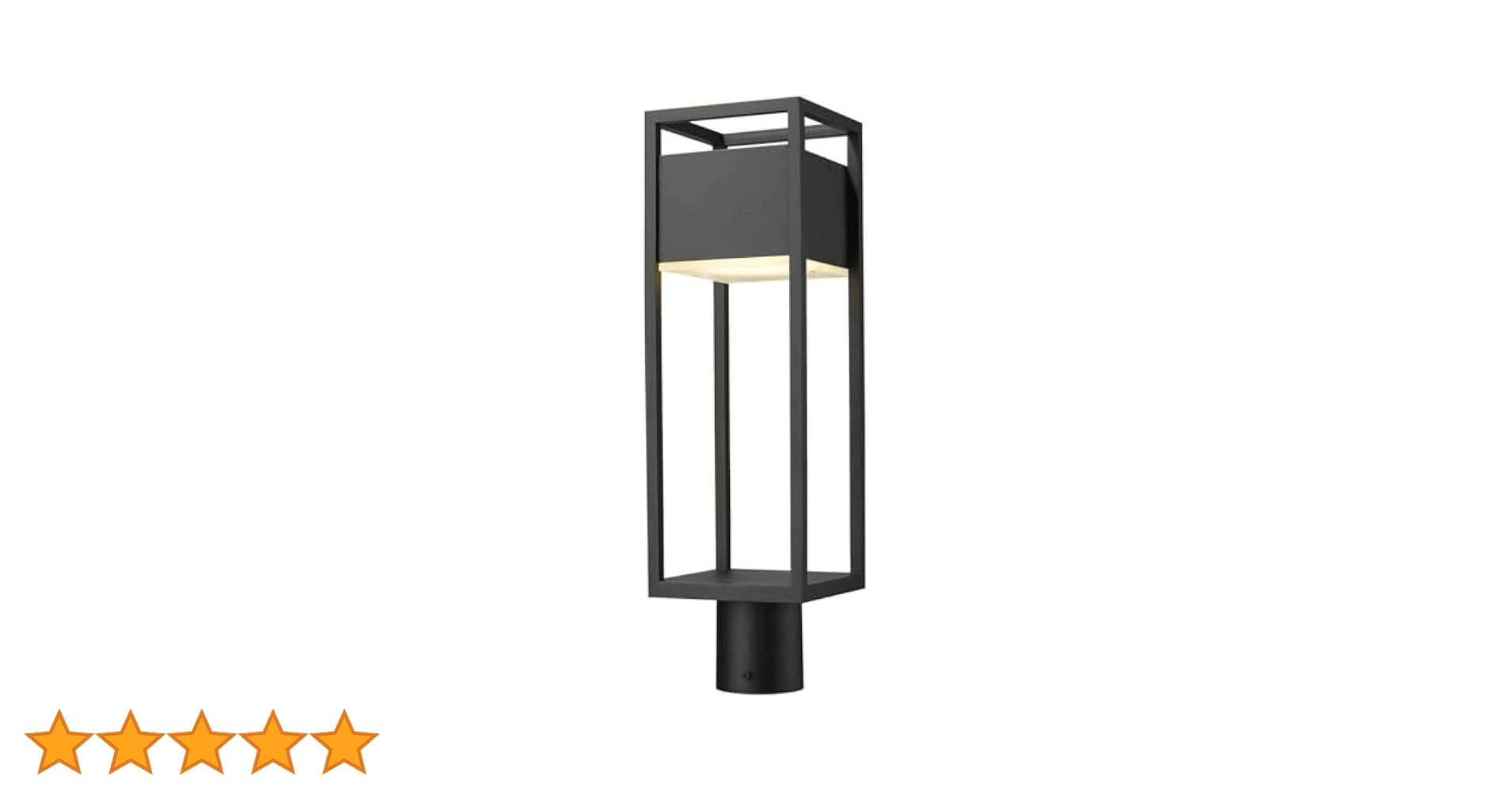 Z-Lite 1 Light Outdoor Post Mount Fixture 585PHMR-BK-LED